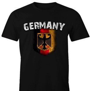 Cool Men's Football World Cup EM T-Shirt Germany Flags Design Vintage Look